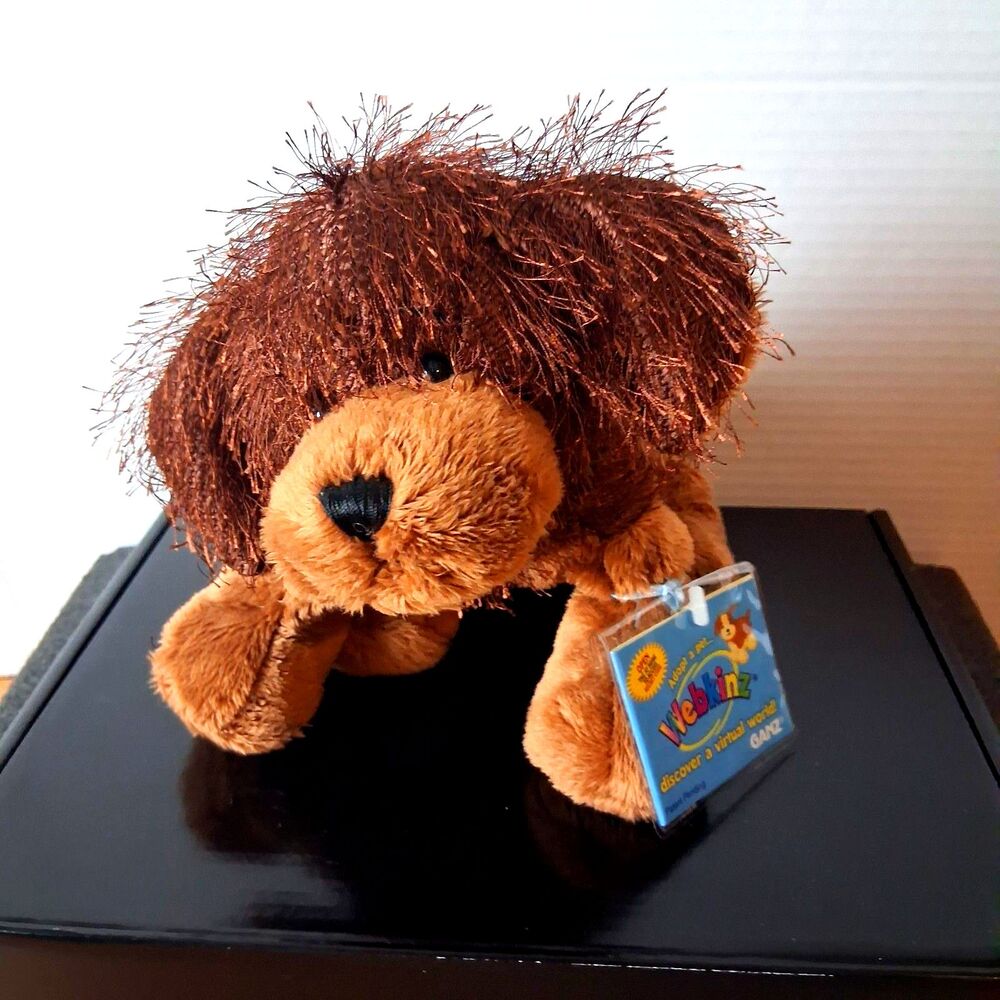 Webkinz Ganz Shaggy Brown Dog 7.5" Unused Code Tag HM195